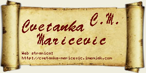 Cvetanka Marićević vizit kartica